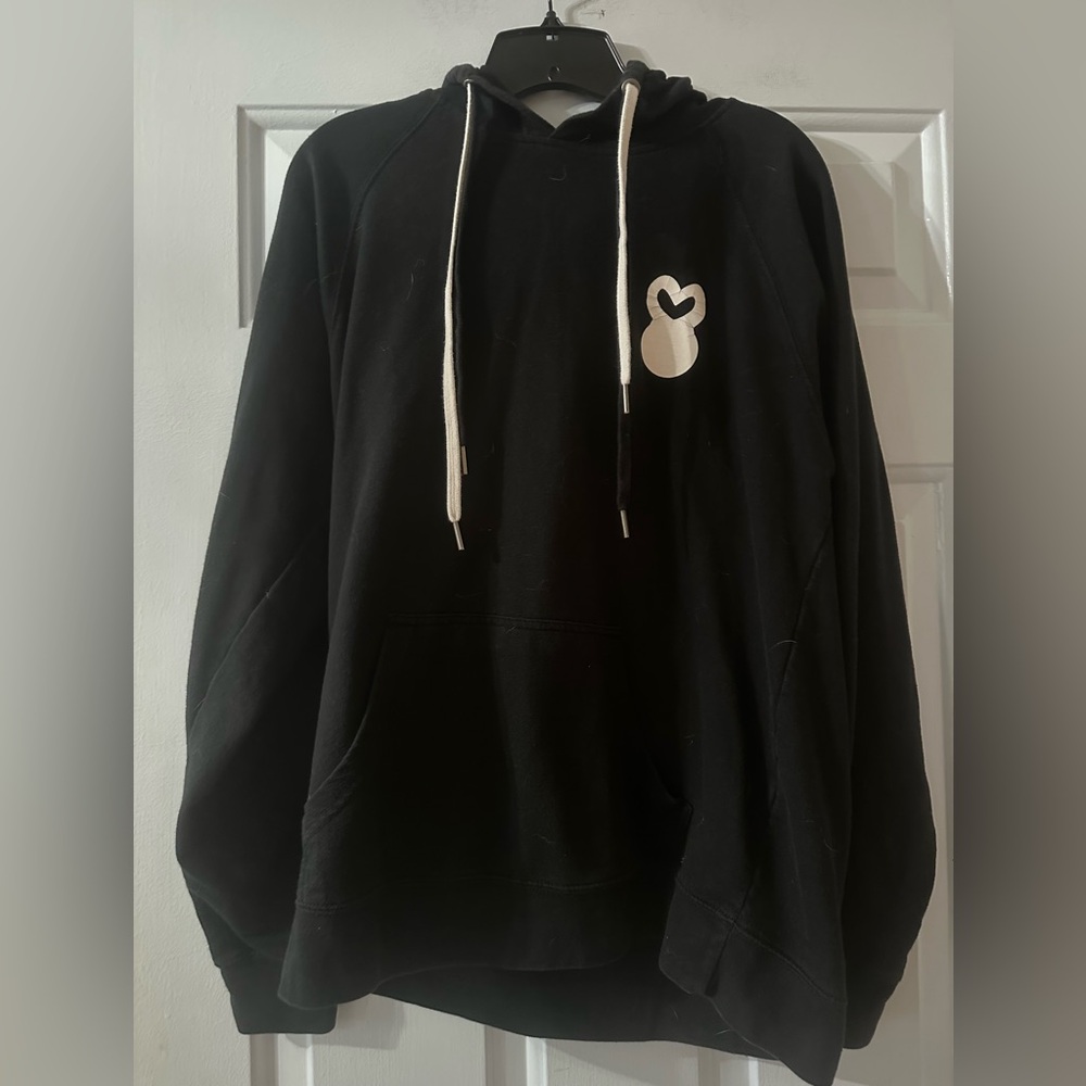 Graphic Black Hoodie "I Just Want to Lift Weights and‎ Hand Out With My Dog"